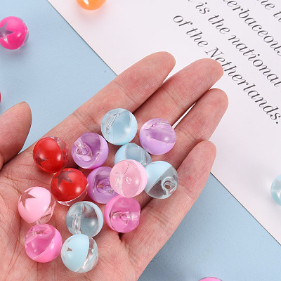 1-Hole Transparent Acrylic Buttons TACR-S154-51B-1