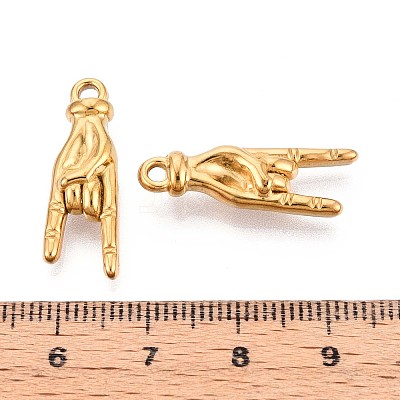 304 Stainless Steel Pendants STAS-T065-21B-G-1