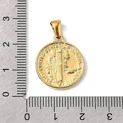 304 Stainless Steel Pendants STAS-B094-01I-G-1