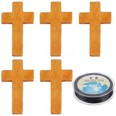 DIY Cross Necklace Making Kit DIY-SC0020-56-1