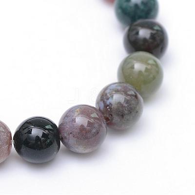 Round Natural Indian Agate Bead Strands G-R345-6mm-08-1