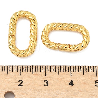 Brass Spring Gate Rings KK-H532-04G-1