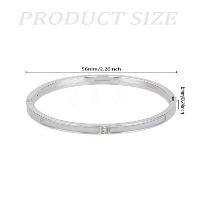 1Pc Zinc Alloy Rhinestone Hinged Bangles for Women BJEW-LP0010-64P-1