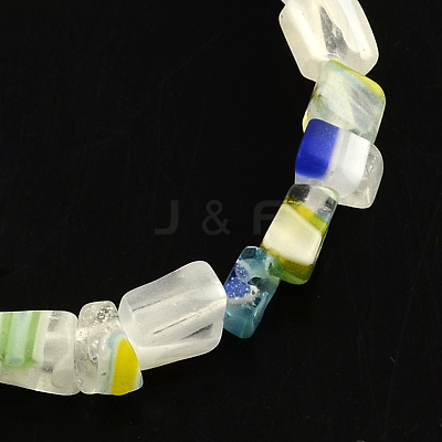 Handmade Millefiori Glass Bead Strands LK-R006-17-1