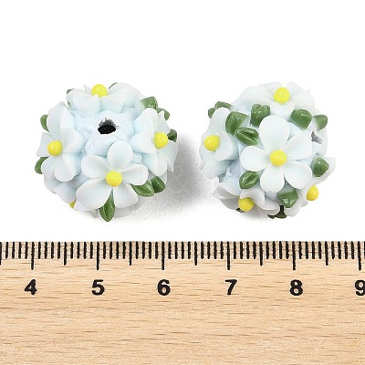 Handmade Polymer Clay Beads CLAY-H009-02F-1