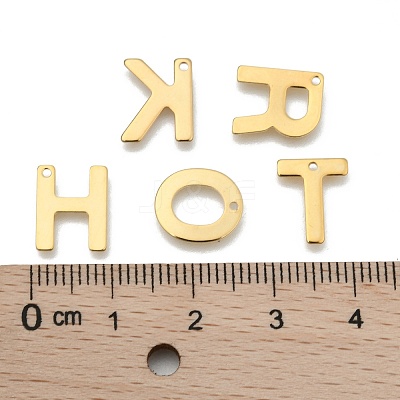 304 Stainless Steel Letter Charms STAS-P141-1
