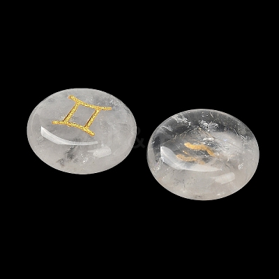 12 Constellation Natural Quartz Crystal Cabochons Set G-Q190-03C-1