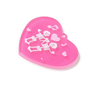 Halloween Printed Acrylic Pendants OACR-A042-01A-1