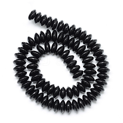 Synthetic Black Stone Bead Spacer Strands G-R359-3x6-01-1-1