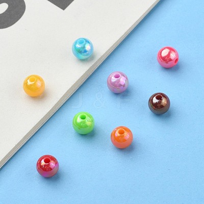 Opaque Acrylic Beads X-PL424-1