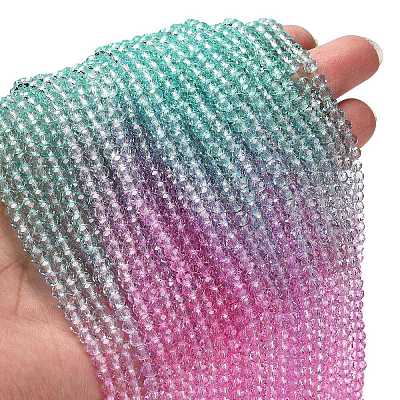 Transparent Painted Glass Beads Strands LS-DGLA-A034-T4mm-A10-1