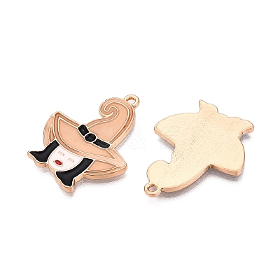 Halloween Theme Rack Plating Luminous Alloy Enamel Pendants ENAM-N056-235G-1