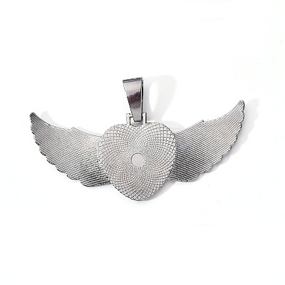 Alloy Pendant Cabochon Settings PALLOY-S107-002B-RS-1