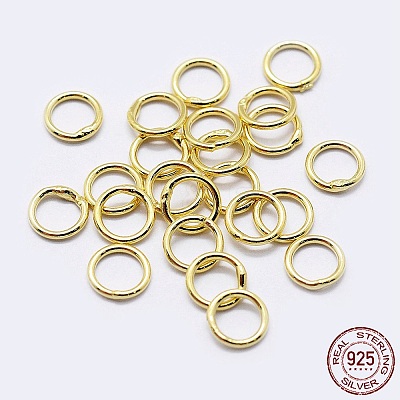 925 Sterling Silver Soldered Closed Jump Rings STER-F036-03G-1x6-1
