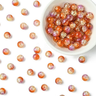 100Pcs Crackle Glass Beads CCG-YW0001-19A-06-1