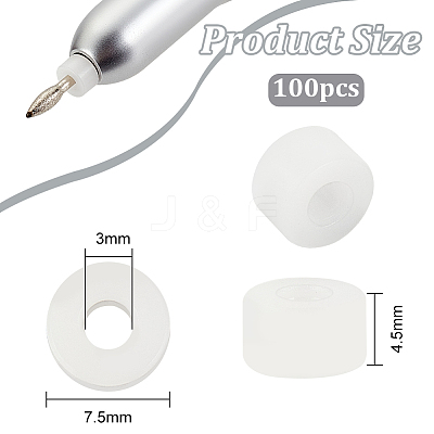 100Pcs Plastic Sleeve Ring FIND-OC0003-05A-1