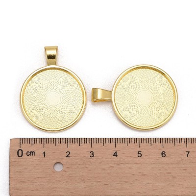 Tibetan Style Alloy Pendant Cabochon Settings TIBE-R295-055G-LF-1