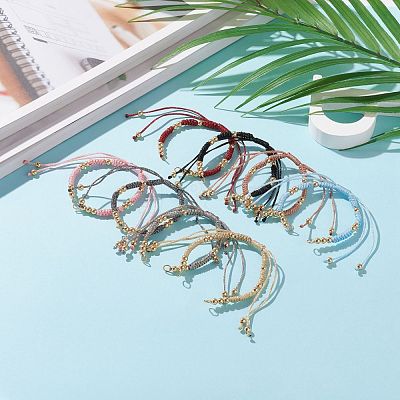 Adjustable Polyester Braided Cord Bracelet Making AJEW-JB00892-1
