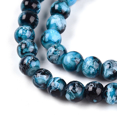 Baking Paint Glass Beads X1-DGLA-N003-6mm-A08-1