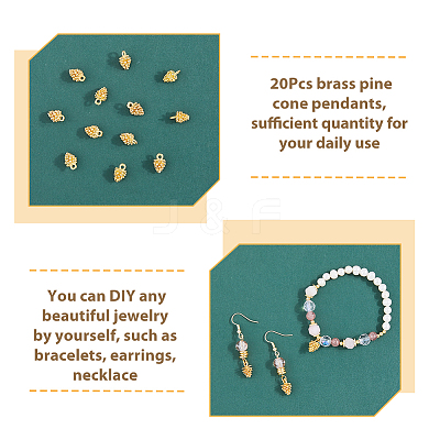 Brass Pendants KK-FH0006-20-1