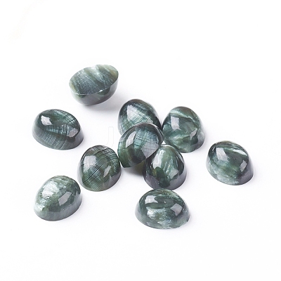 Natural Seraphinite Cabochons G-E557-04B-1