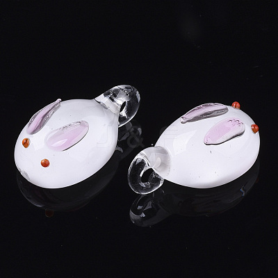 Handmade Lampwork Pendants LAMP-N021-002F-1