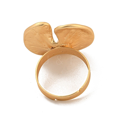 Matte Gold Alloy Adjustable Rings for Women LS-RJEW-K260-07H-1