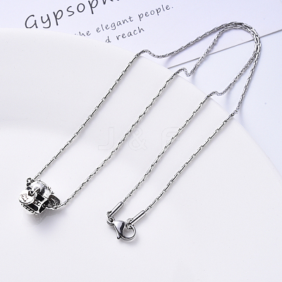 Non-Tarnish 304 Stainless Steel Boston Link Chain Necklace NJEW-S420-005D-P-1