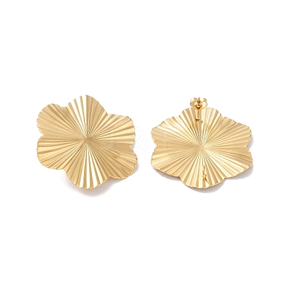Ion Plating(IP) 304 Stainless Steel Stud Earring Findings STAS-P357-01C-G-1
