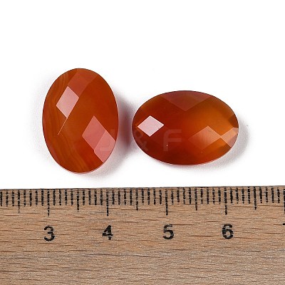 Natural Red Agate(Dyed & Heated) Cabochons G-O175-15C-01-1
