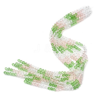Transparent Gradient Color Glass Beads Strands GLAA-F131-01B-06-1
