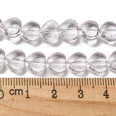 Baking Paint Transparent Glass Beads Strands DGLA-A08-T8mm-KD06-1