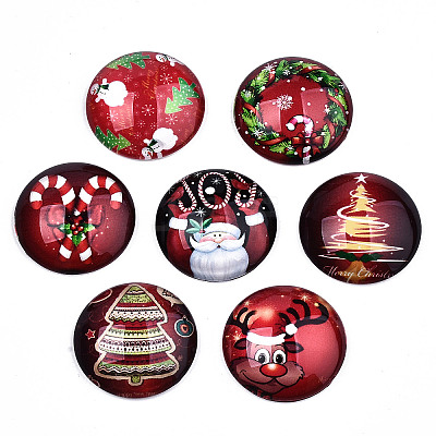 Glass Cabochons X-GGLA-S036-18B-1