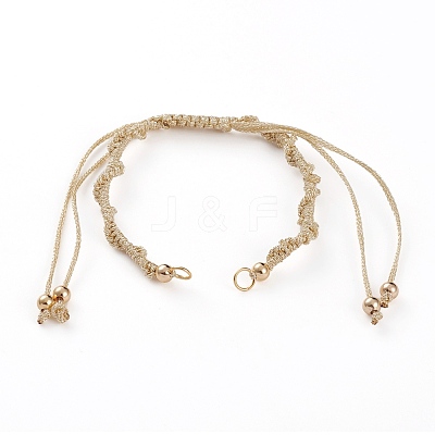 Adjustable Polyester Thread Braided Beaded Bracelet Making AJEW-JB00895-1
