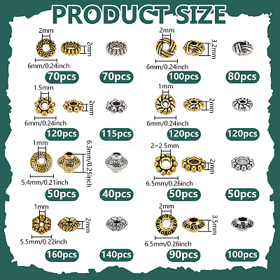 Tibetan Style Alloy Spacer Beads FIND-PH0025-74-1