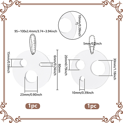 Acrylic Safety Eye Size Tools AJEW-BC0008-29B-1