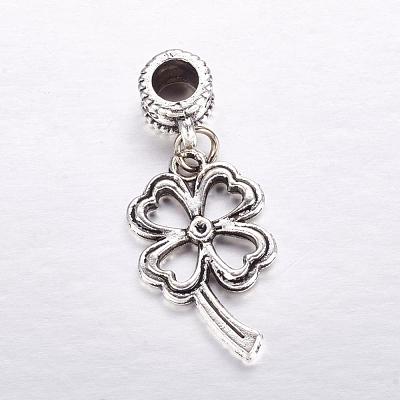 Tibetan Style Alloy European Dangle Charms MPDL-J041-06AS-1