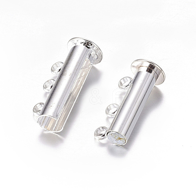 3-strands Brass Magnetic Slide Lock Clasps E214-S-NR-1