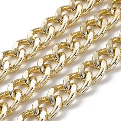 Oxidation Aluminum Diamond Cut Faceted Curb Chains CHA-H001-01KCG-1