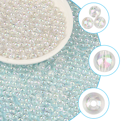 Eco-Friendly Transparent Acrylic Beads OACR-PA0001-30A-02-1