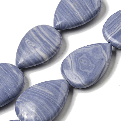 Synthetic Blue Lace Agate Beads Strands G-B071-G02-01-1