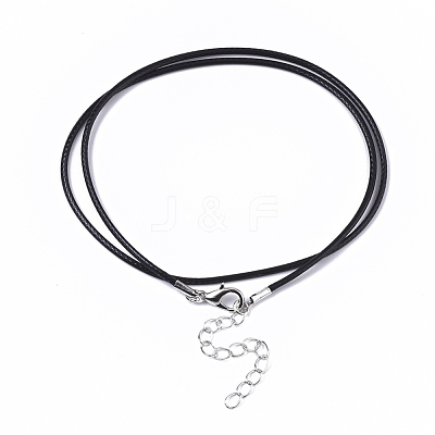 Waxed Cotton Cord Necklace Making MAK-S032-1.5mm-B01-1