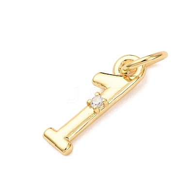 Brass Micro Pave Cubic Zirconia Pendants KK-D019-28G-1