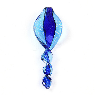 Handmade Gold Sand Lampwork Big Pendants LAMP-T023-09B-1