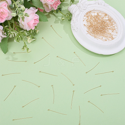 100Pcs Brass Ball Head Pins KK-GO0002-44B-1