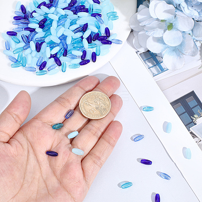 600Pcs 5 Styles Transparent & Opaque Colours Glass Seed Beads SEED-PA0001-16B-1