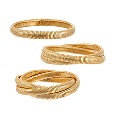 3Pcs 3 Styles Stainless Steel Bangles BJEW-PH0004-54-1