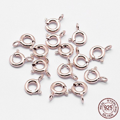 925 Sterling Silver Spring Ring Clasps STER-G019-02-RG01-1