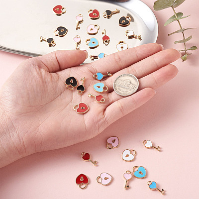 Alloy Enamel Pendants ENAM-TA0002-22-1