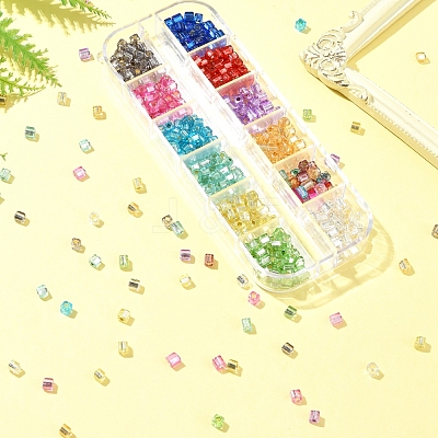 672Pcs 12 Colors Glass Seed Beads SEED-FS0001-24-1